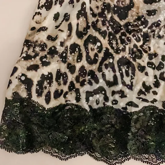 NWT VS Leopard Print Chemise with Built in Bra