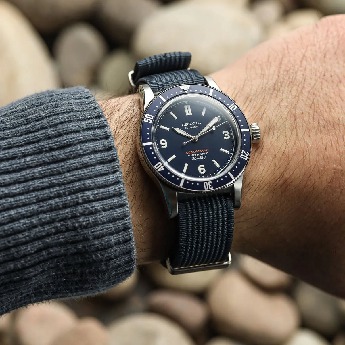 Ocean-Scout Nylon Watch Strap - Slate Blue