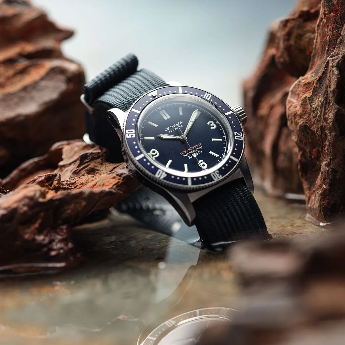 Ocean-Scout Nylon Watch Strap - Slate Blue