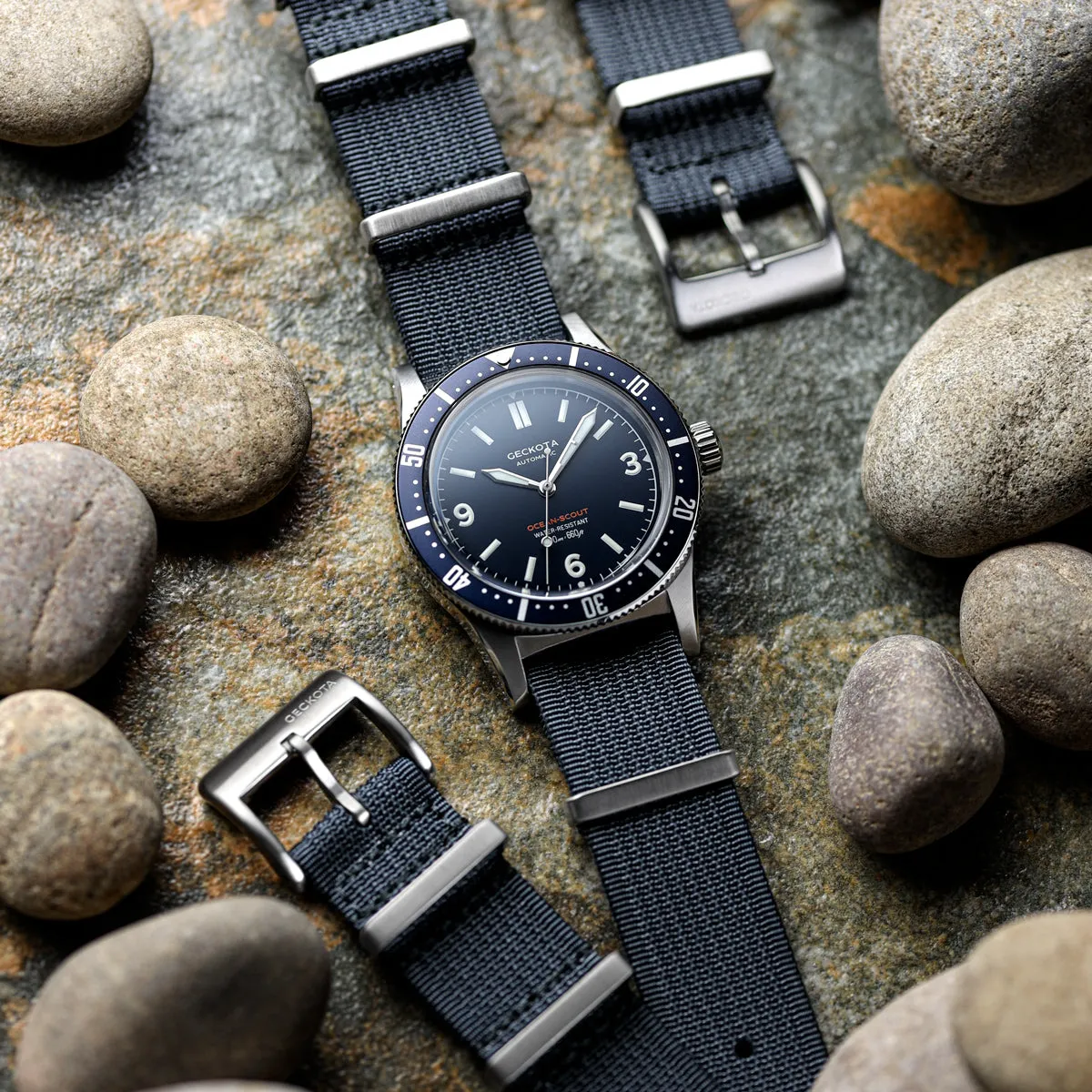 Ocean-Scout Nylon Watch Strap - Slate Blue