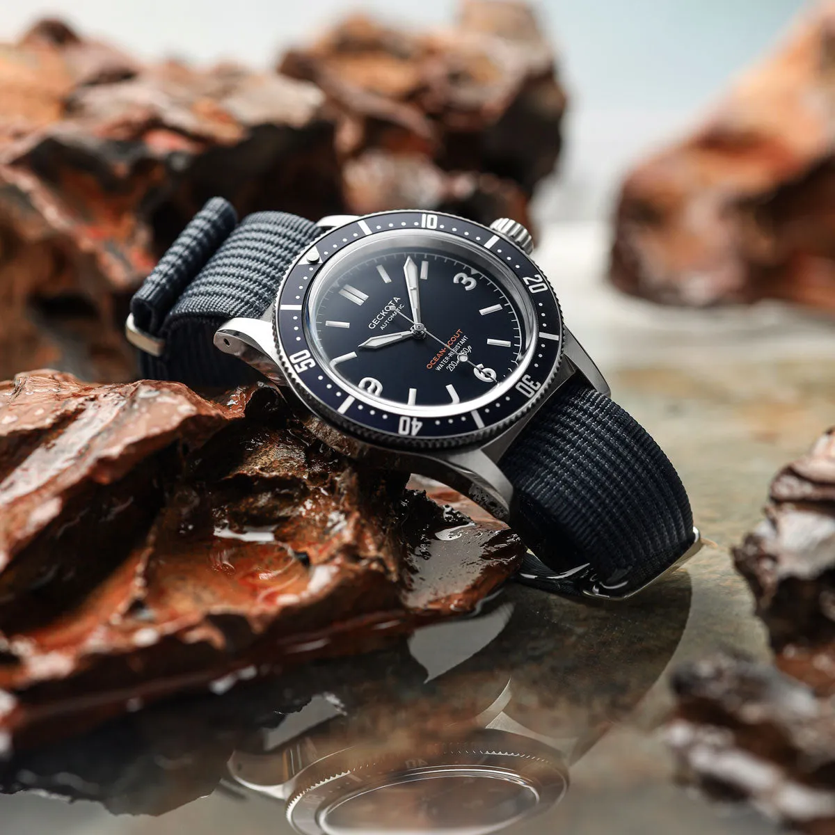 Ocean-Scout Nylon Watch Strap - Slate Blue