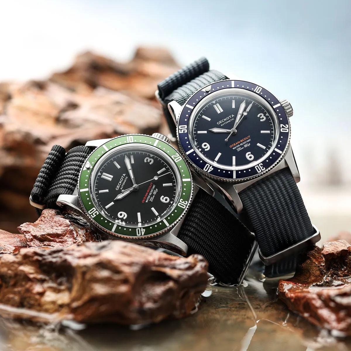 Ocean-Scout Nylon Watch Strap - Slate Blue