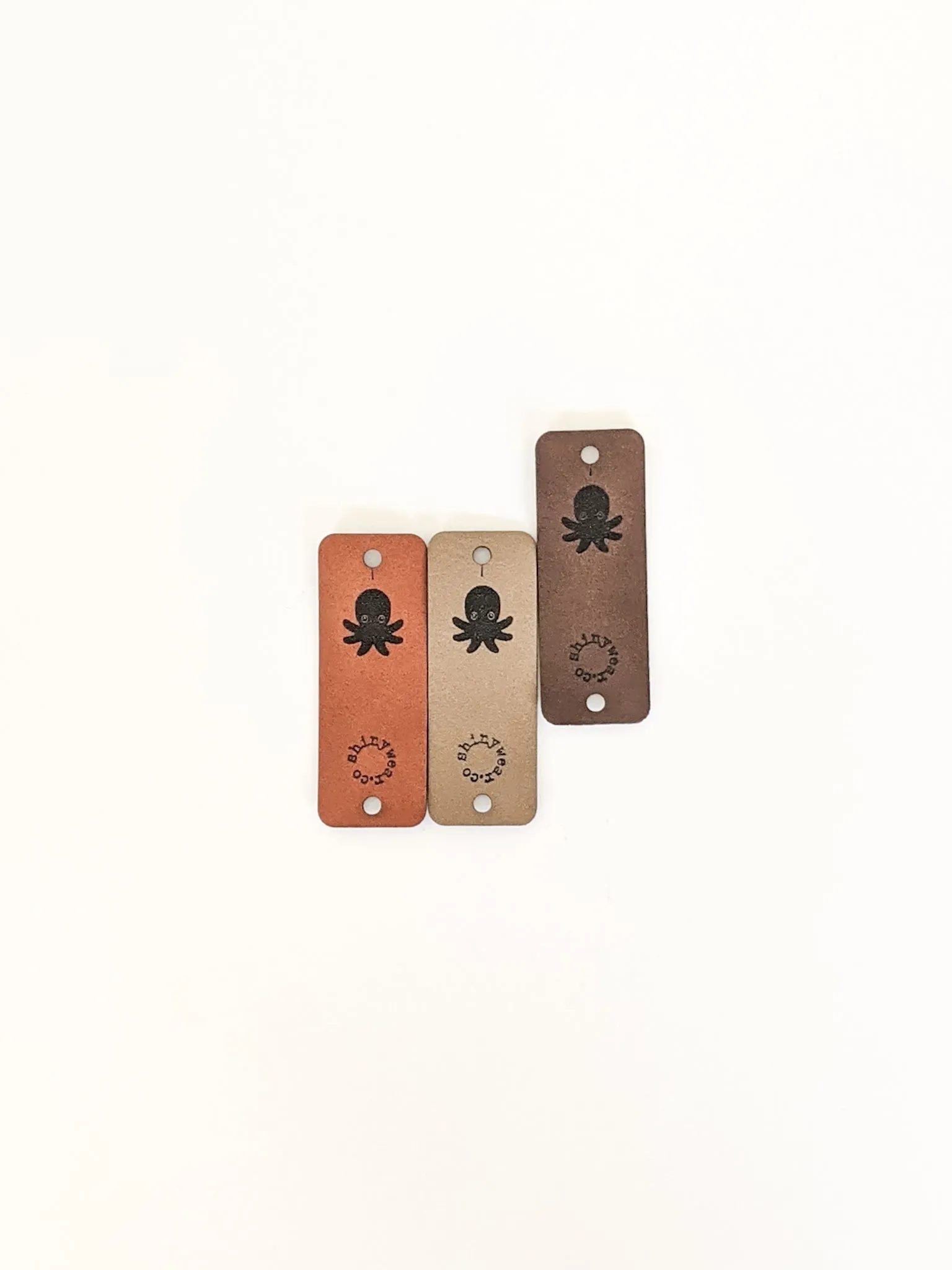 Octopus no-sew leatherette tag