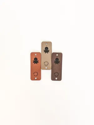 Octopus no-sew leatherette tag
