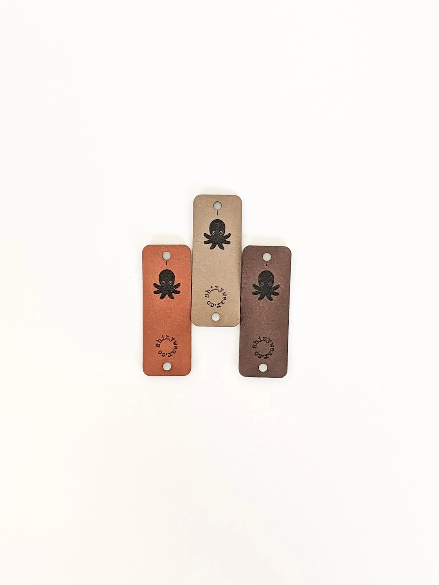 Octopus no-sew leatherette tag