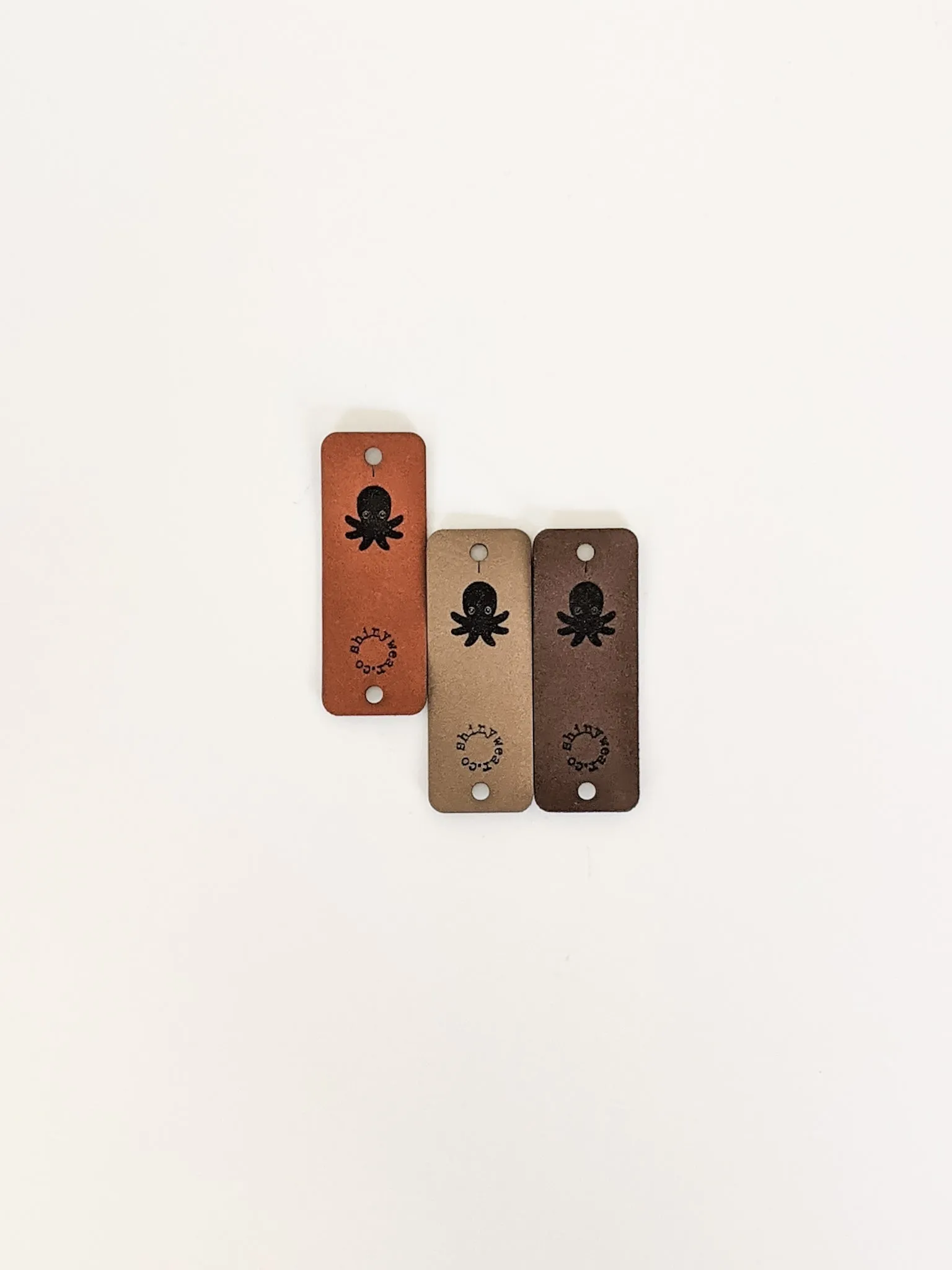 Octopus no-sew leatherette tag