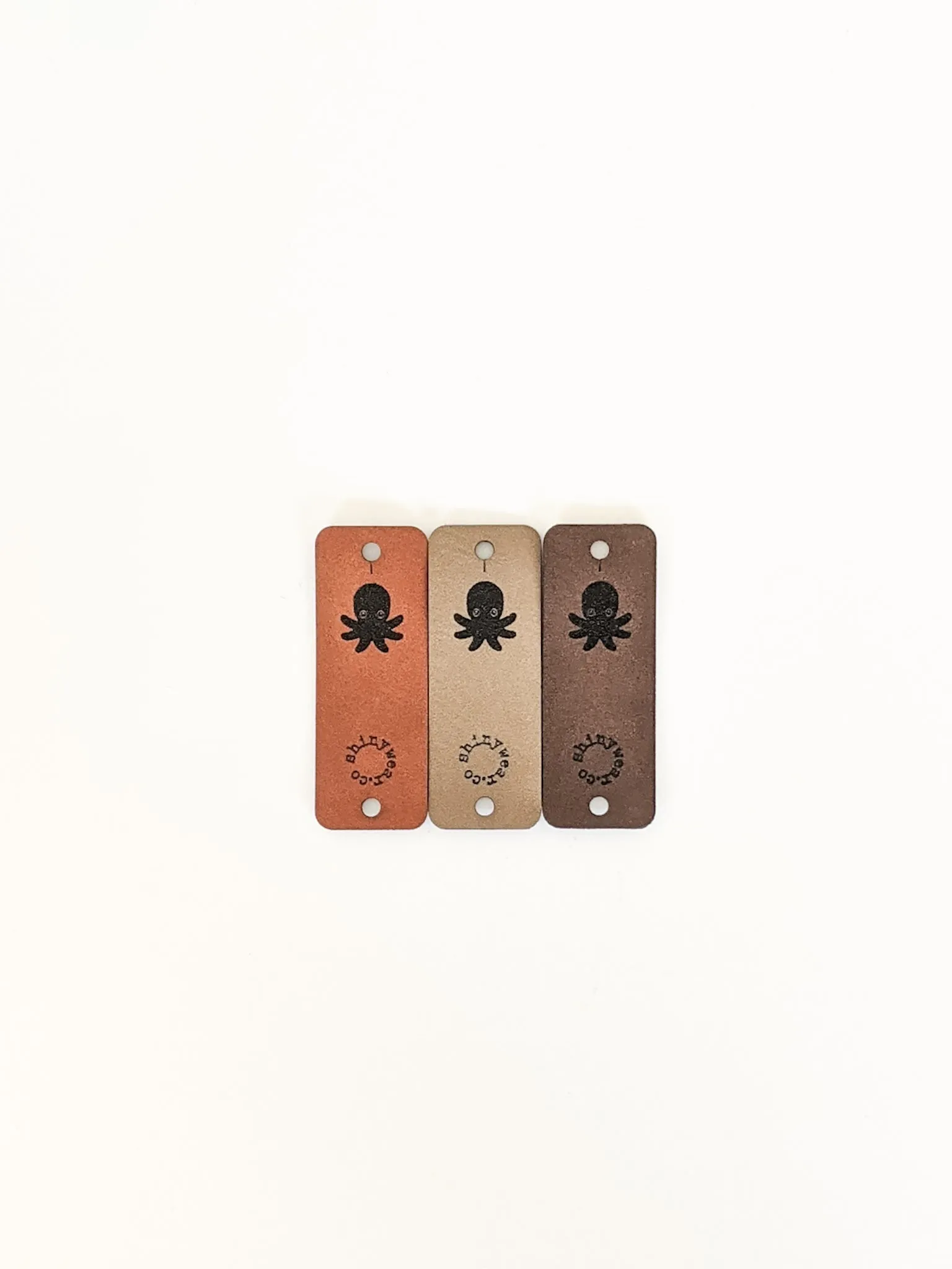 Octopus no-sew leatherette tag