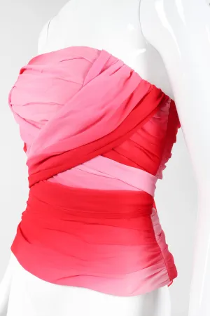 Ombré Pleated Bustier