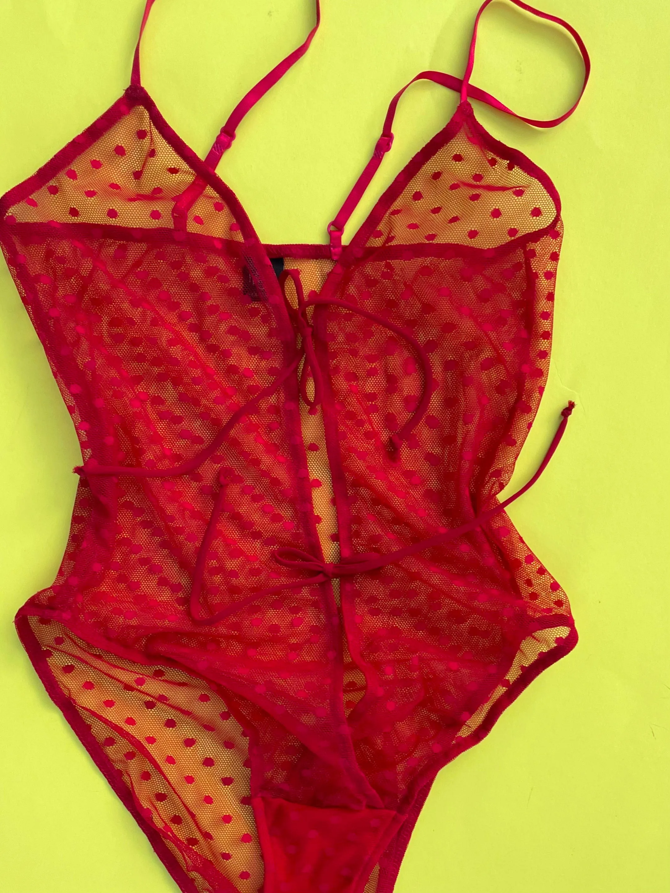 Only Hearts: Brigitte Front Tie Bodysuit - L, Last One!