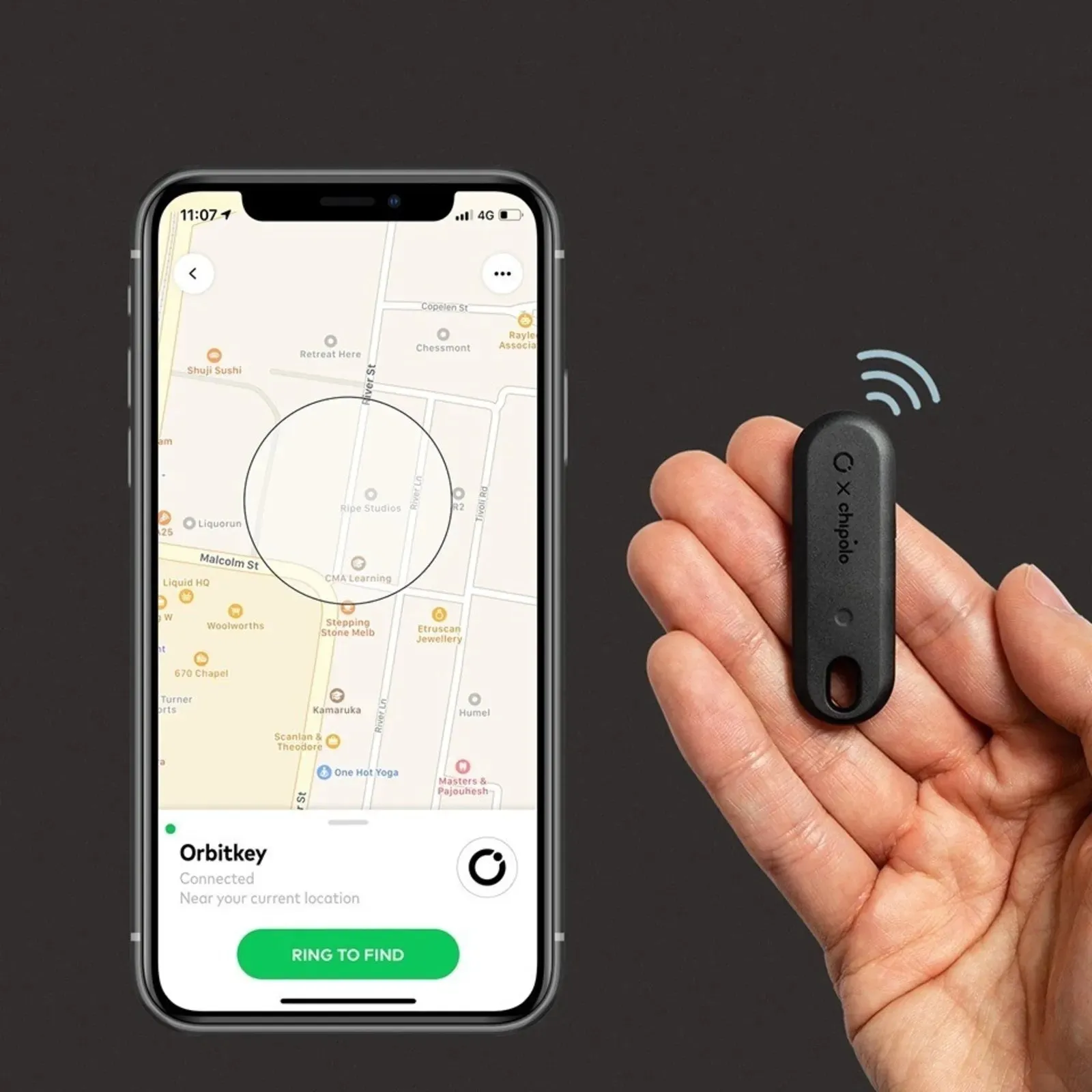 Orbitkey X  Chipolo Tracker V2