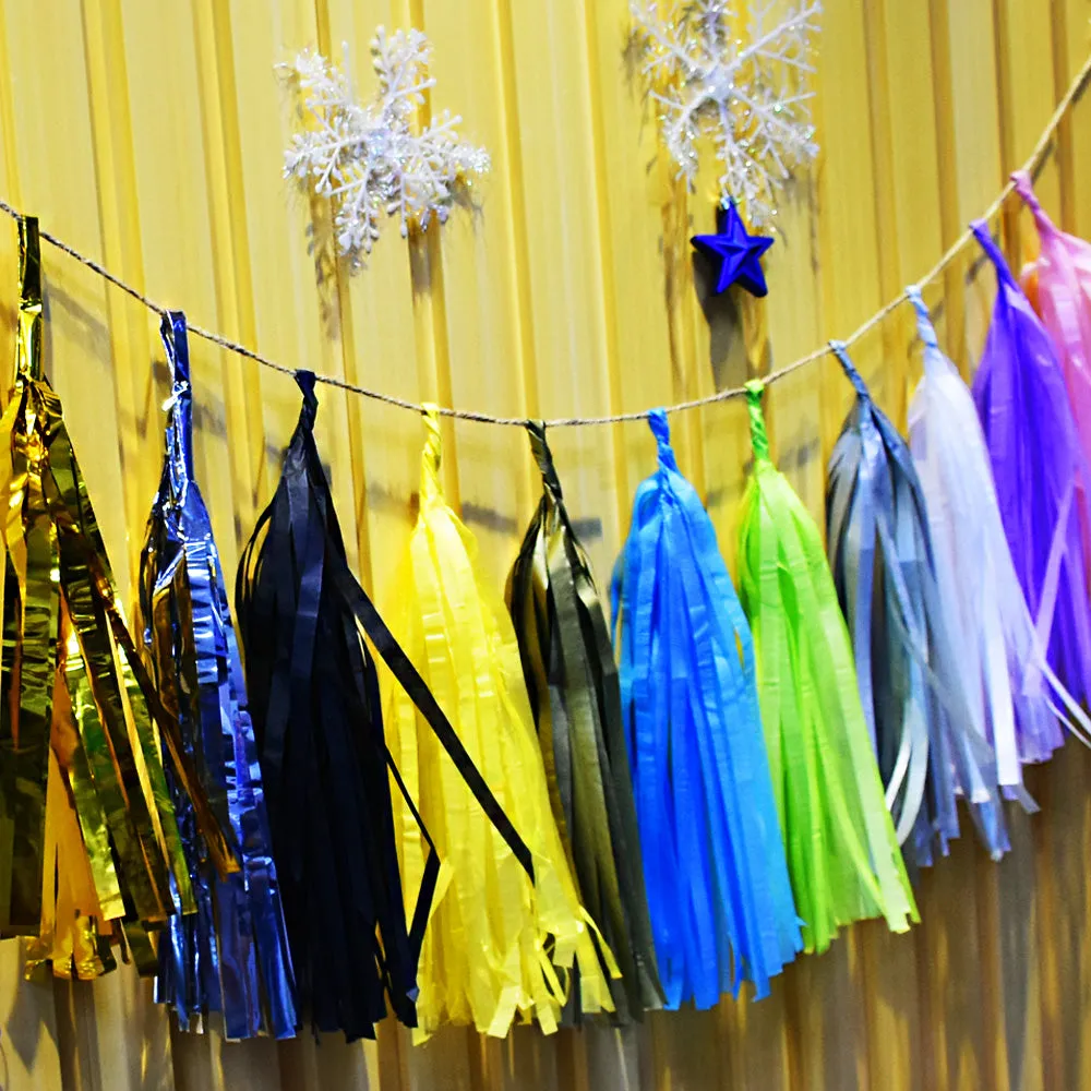 Paper Tassel Assembled or DIY Tassel Garland Wedding Photo Backdrop Birthday Party Decorations 12" light green  1bag