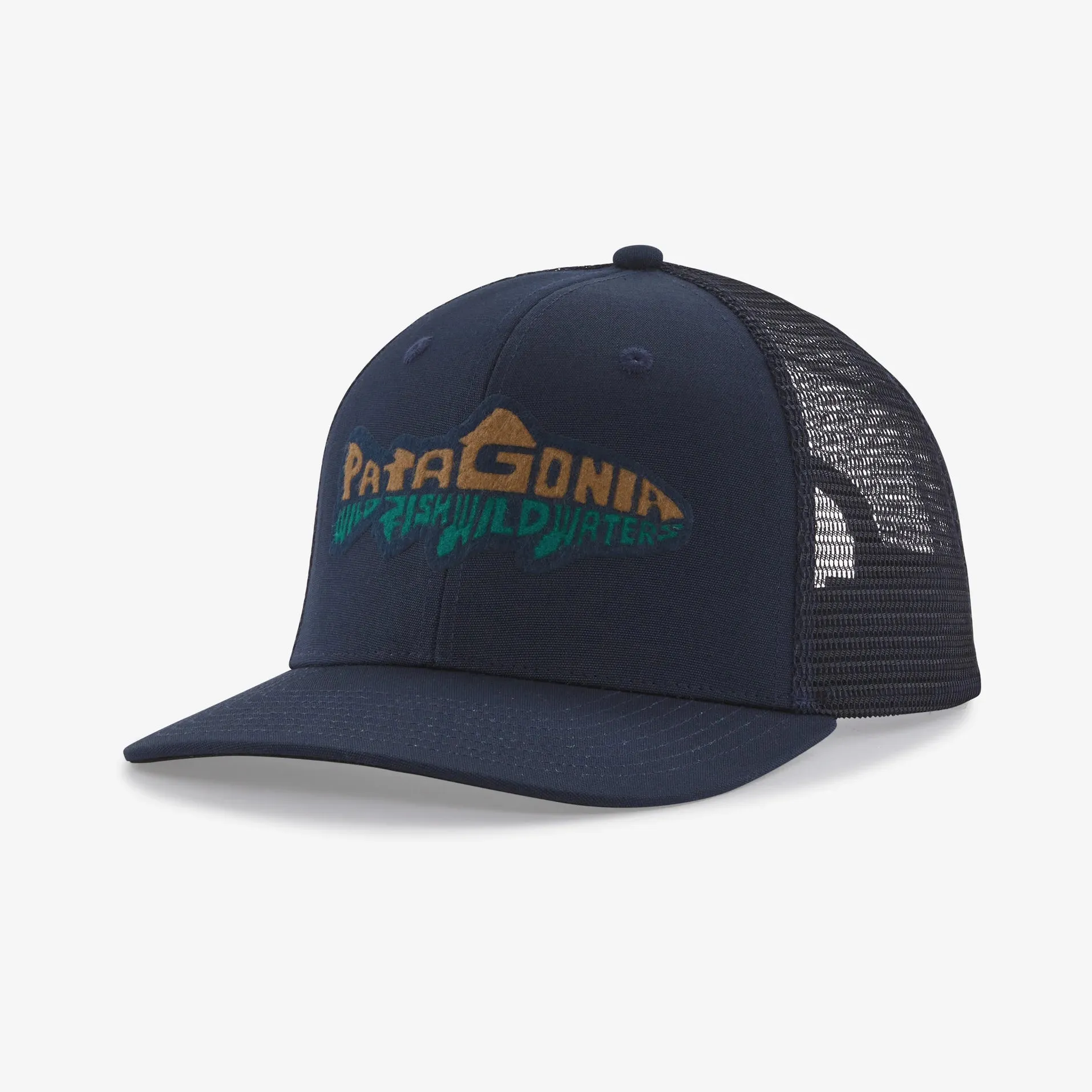 Patagonia Take a Stand Trucker Hat- New Navy w/ Wild Waterline