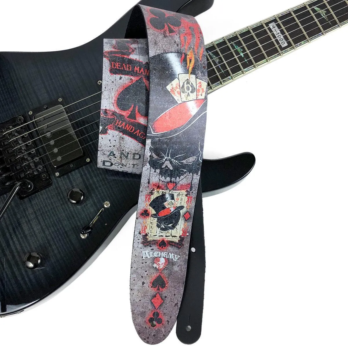 Perri's 2.5" Leather Guitar Strap ~ Alchemy Dead Draw