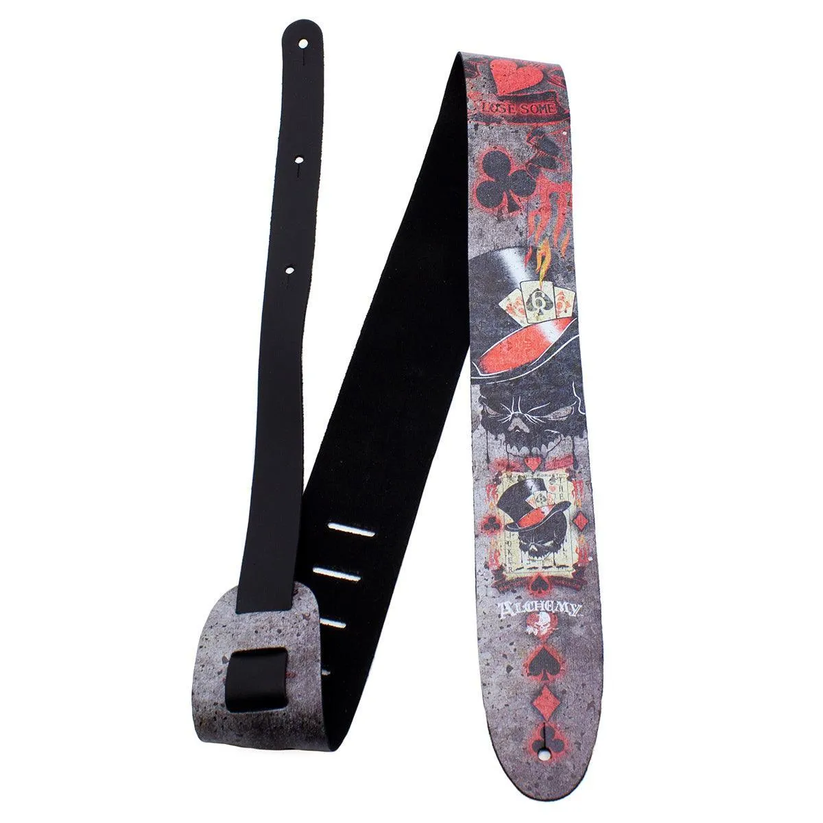 Perri's 2.5" Leather Guitar Strap ~ Alchemy Dead Draw