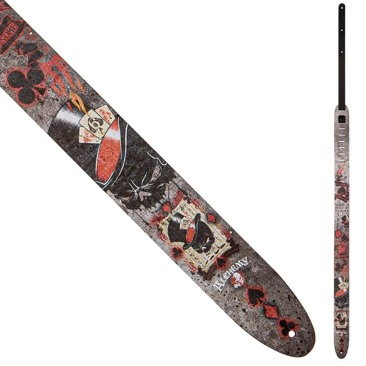 Perri's 2.5" Leather Guitar Strap ~ Alchemy Dead Draw