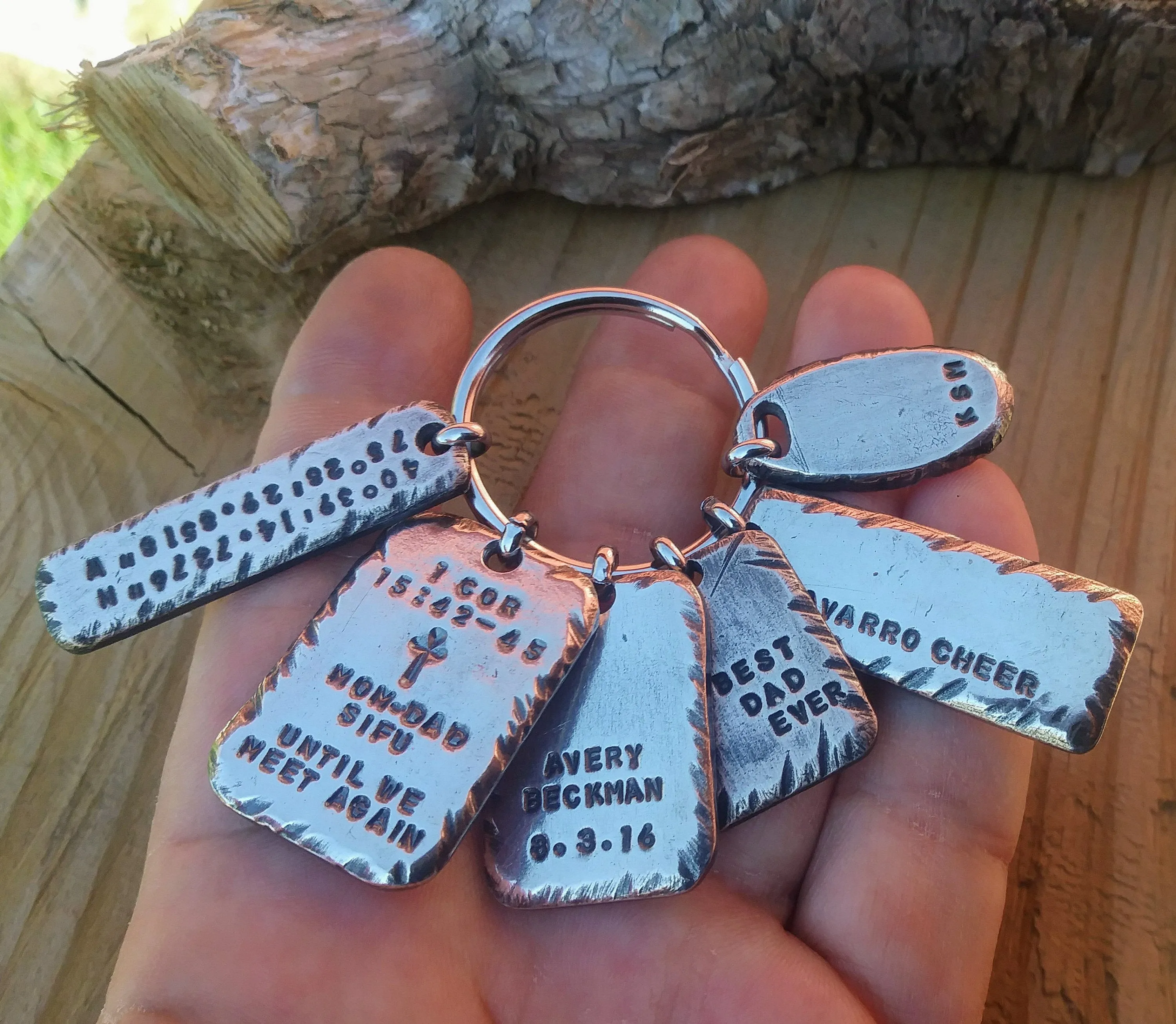 Personalized Keychain with Optional Leather Tassel