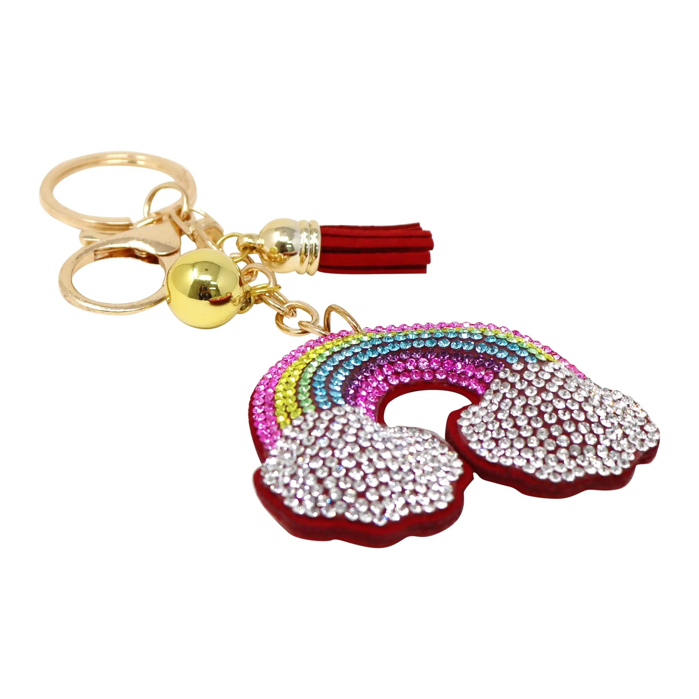 Pink Poppy Rainbow Sparkle Bag Charm