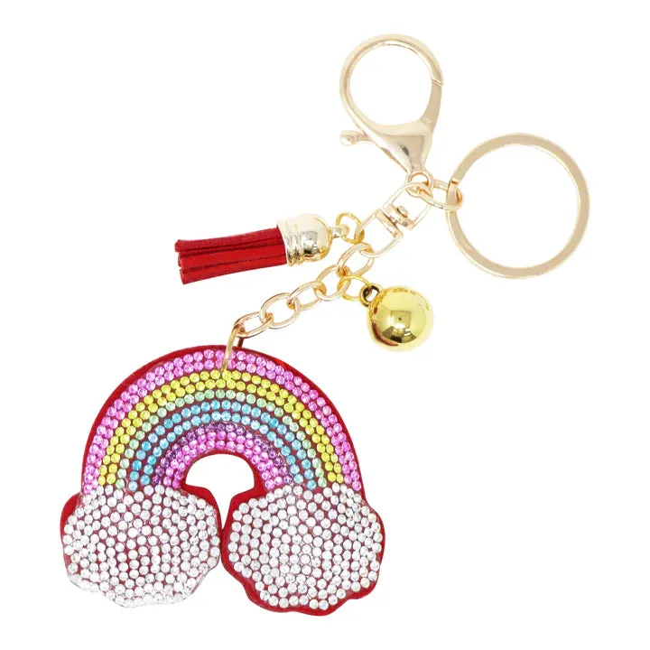 Pink Poppy Rainbow Sparkle Bag Charm