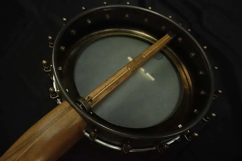 Pisgah Walnut Rambler Dobson A-Scale Banjo with Antique Brass Hardware
