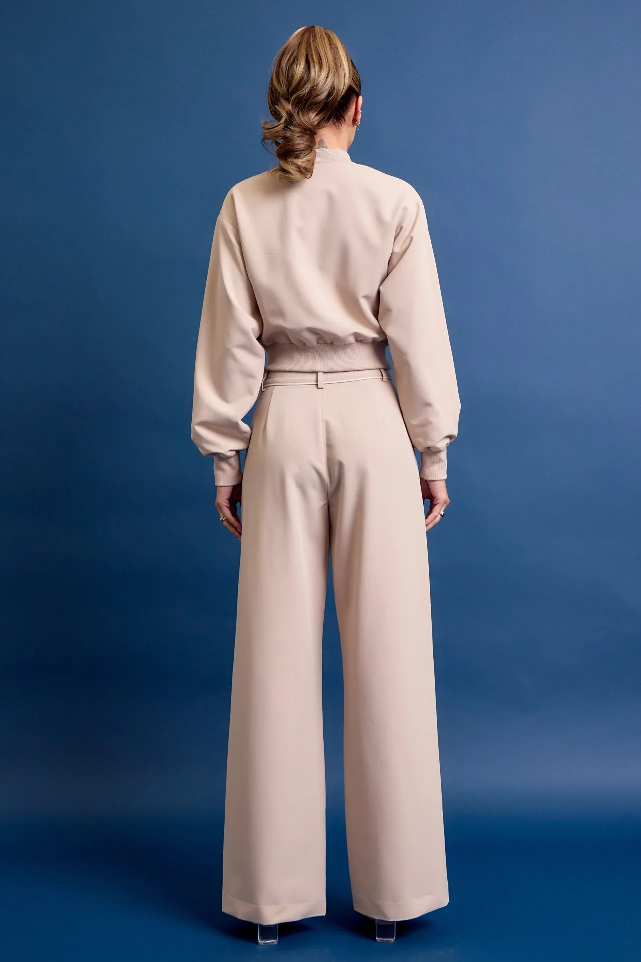 Places To Be Woven Bomber Jacket And Pants Set