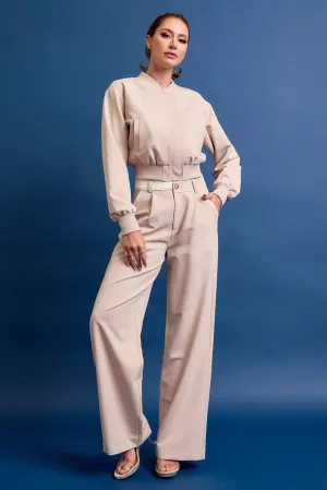 Places To Be Woven Bomber Jacket And Pants Set