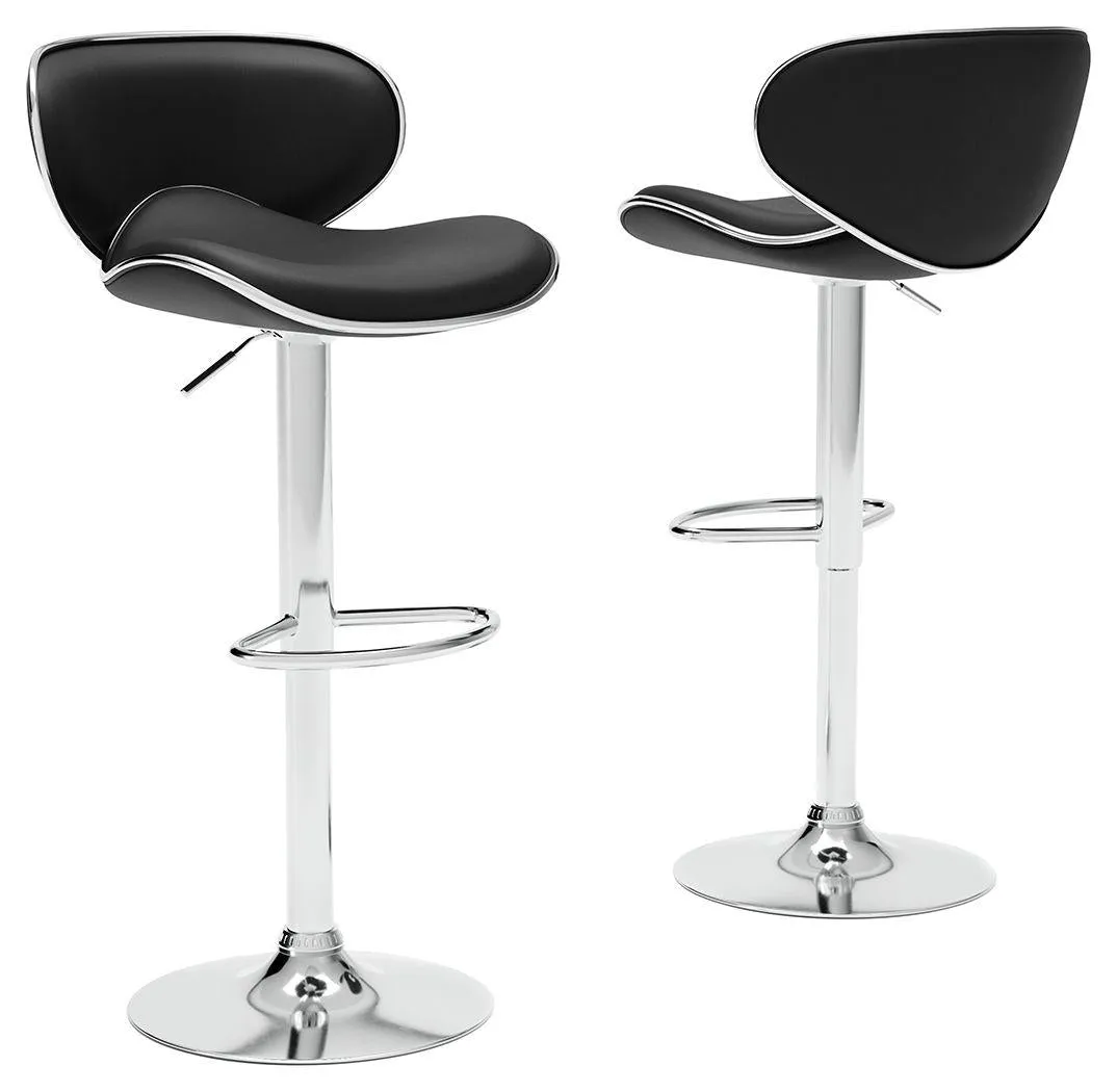 Pollzen - Tall Uph Swivel Barstool(2/cn), Sleek Appeal