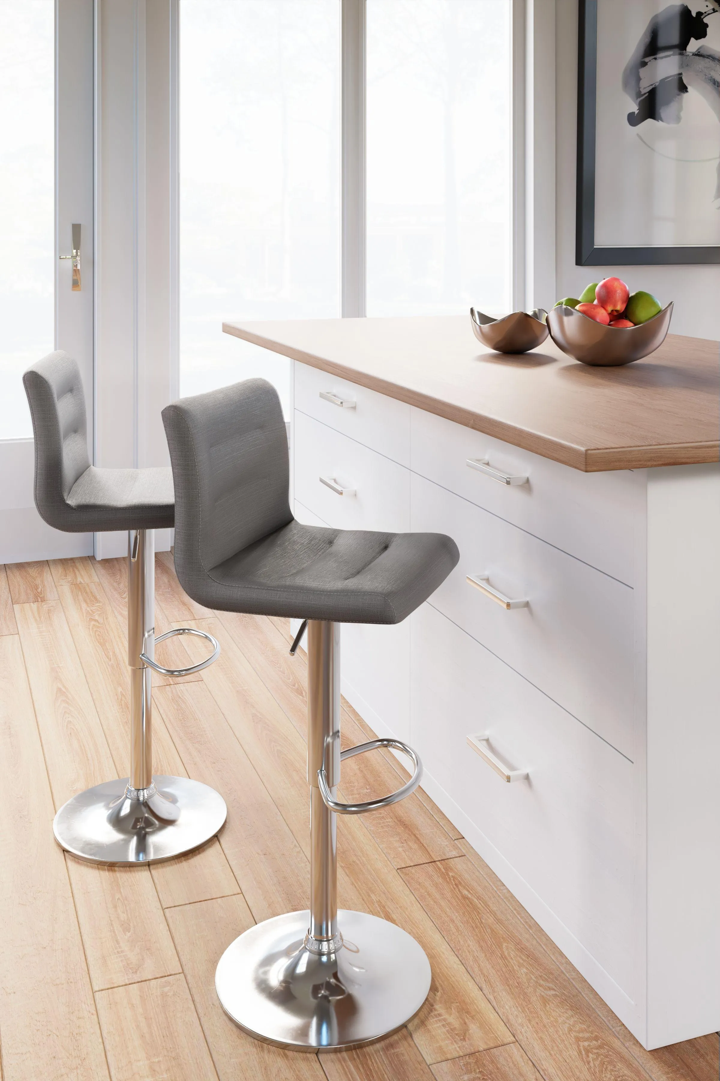 Pollzen - Tall Uph Swivel Barstool(2/cn)