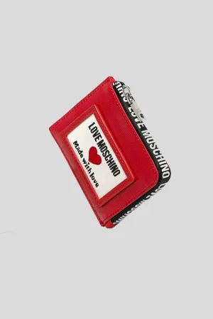 Portafogli Canvas   Pu - Rosso