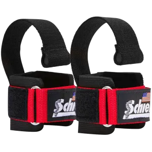 Power Lifting Straps with Dowel - Red