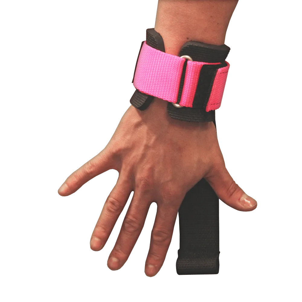 Power Lifting Straps with Dowel - Red