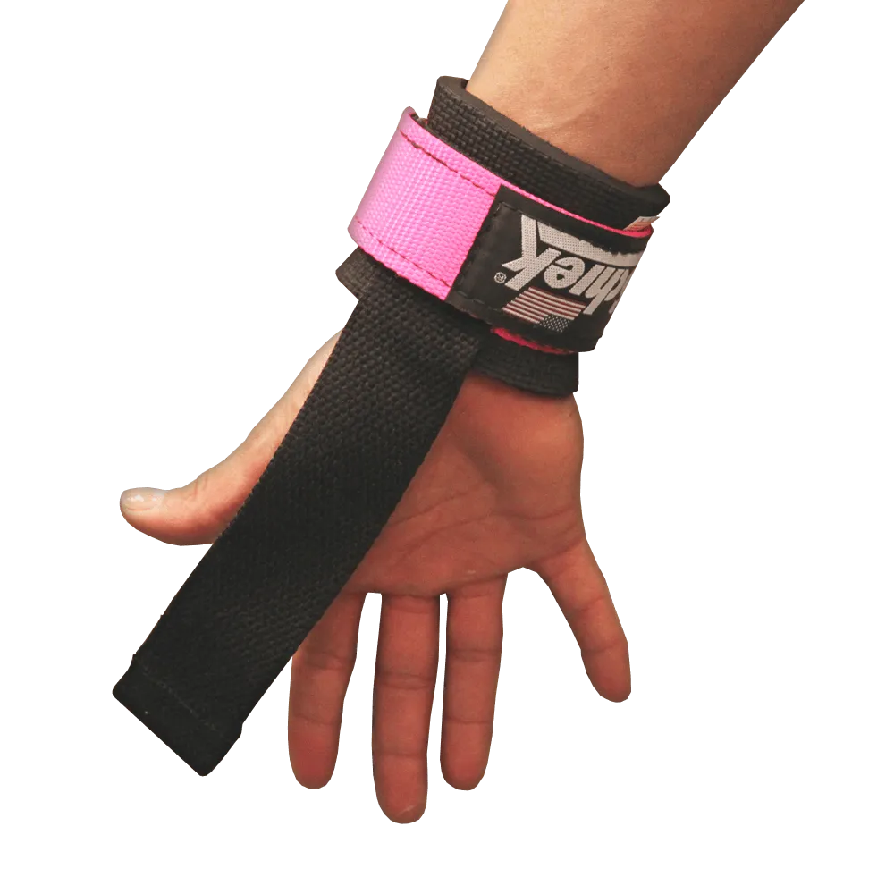 Power Lifting Straps with Dowel - Red