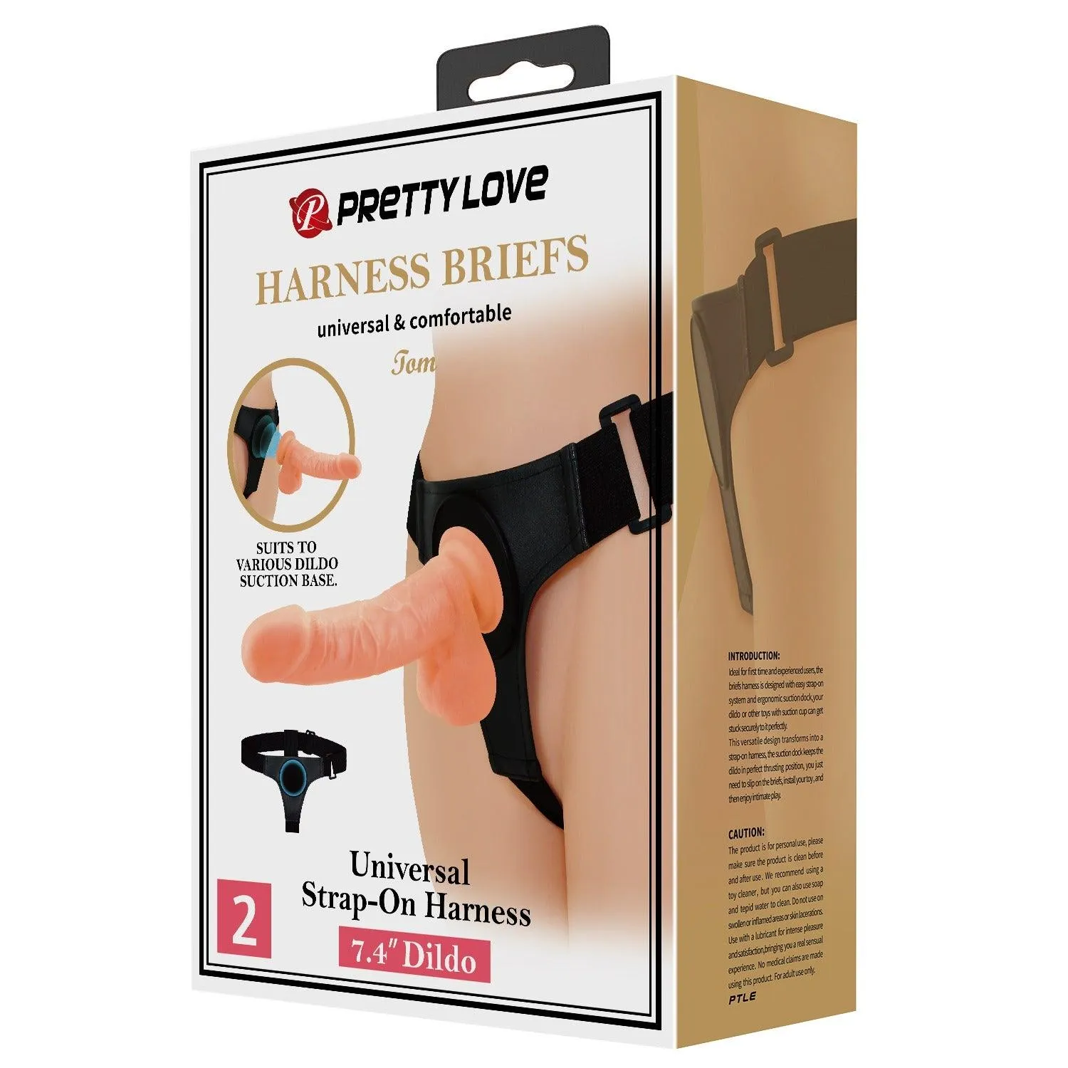 Pretty Love Universal Strap On Harness with 7.4'' Dildo