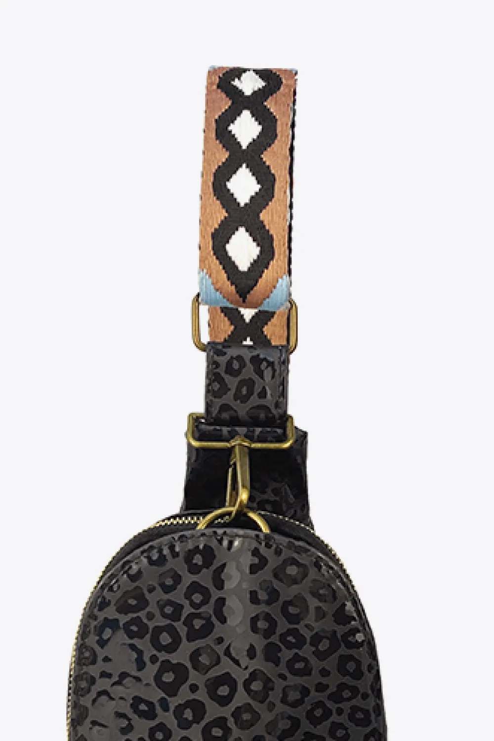 Printed Leather Sling Bag