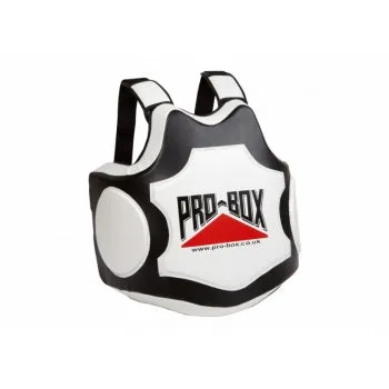 PRO BOX HI IMPACT COACHES BODY PROTECTOR-BLACK/WHITE