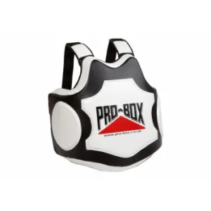 PRO BOX HI IMPACT COACHES BODY PROTECTOR-BLACK/WHITE