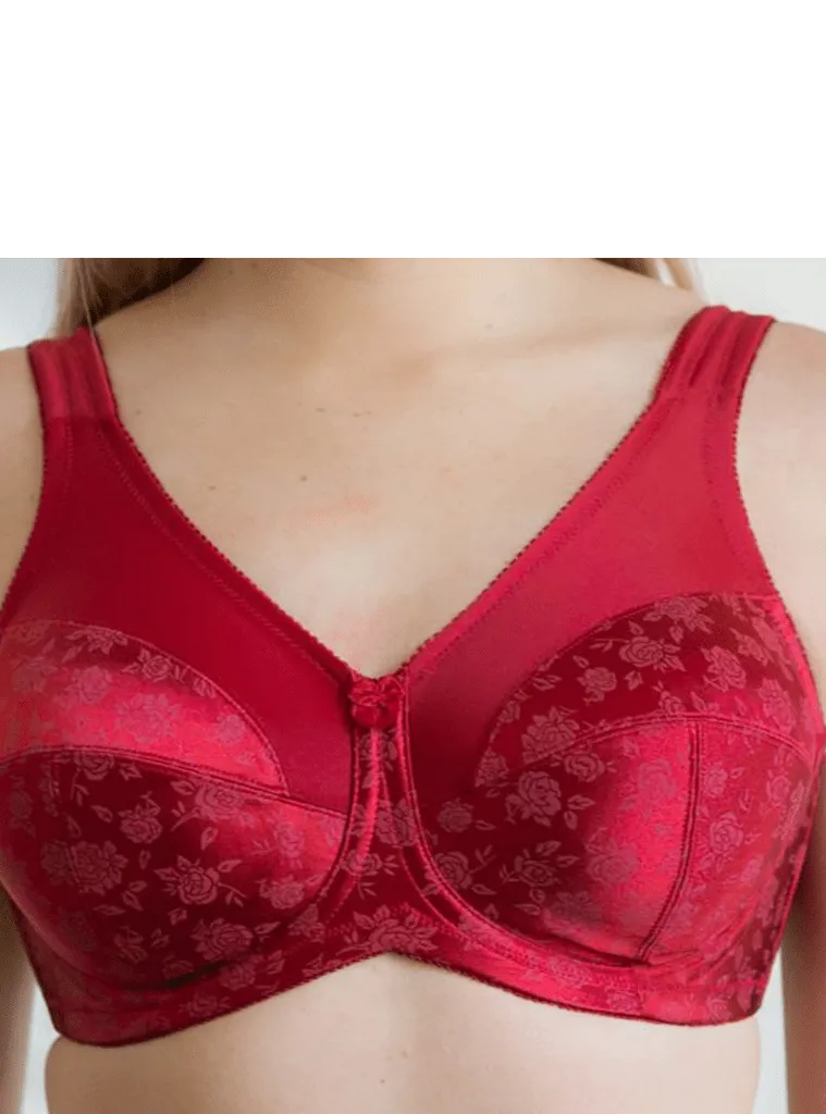 Rago Brand Printed Full Figure Support Underwire Bra