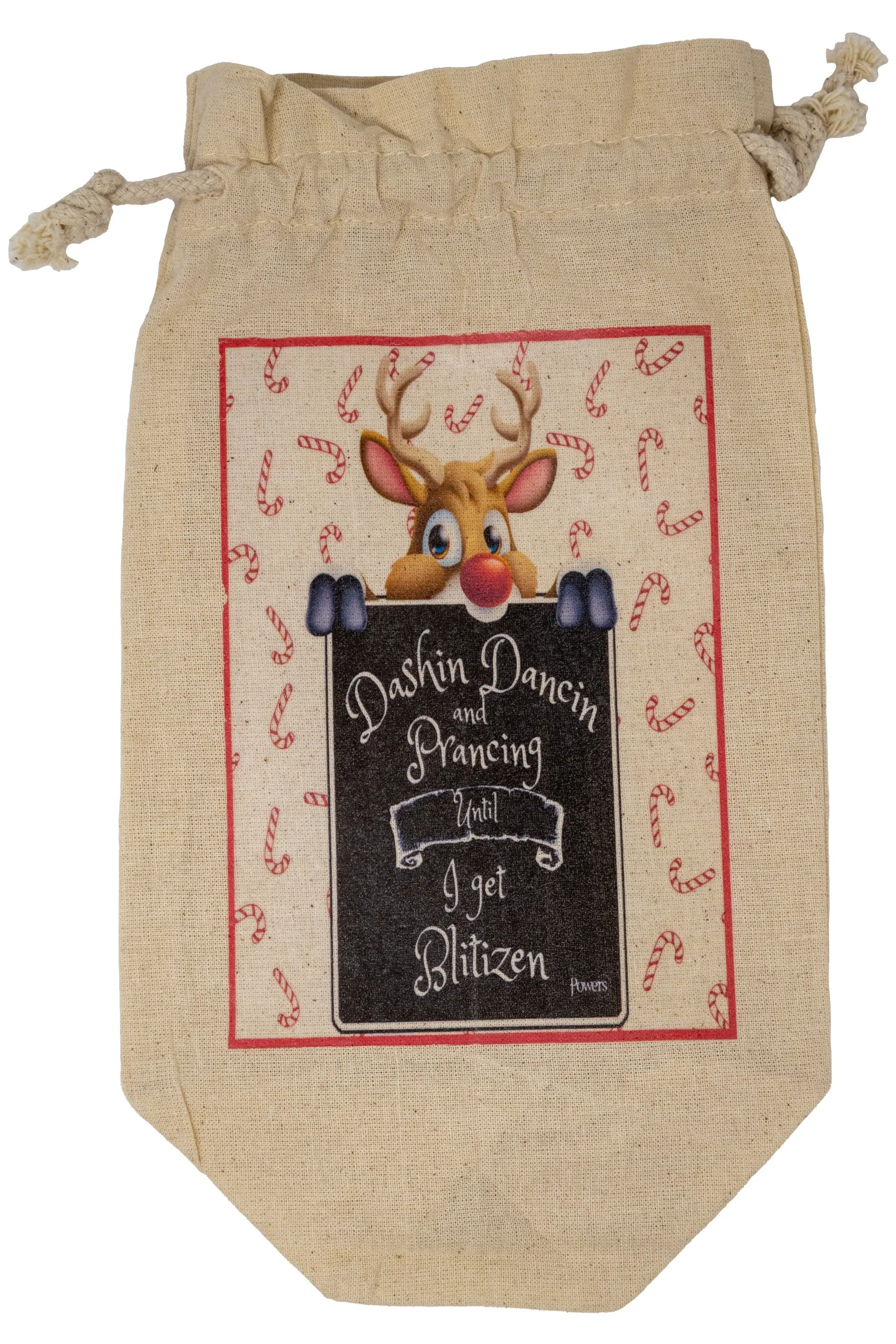 Reindeer Themed Funny Gift Bag for Liquor, Whiskey and Wine Bottles