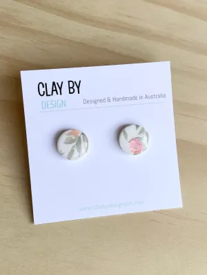 Resin coated floral studs - style 2