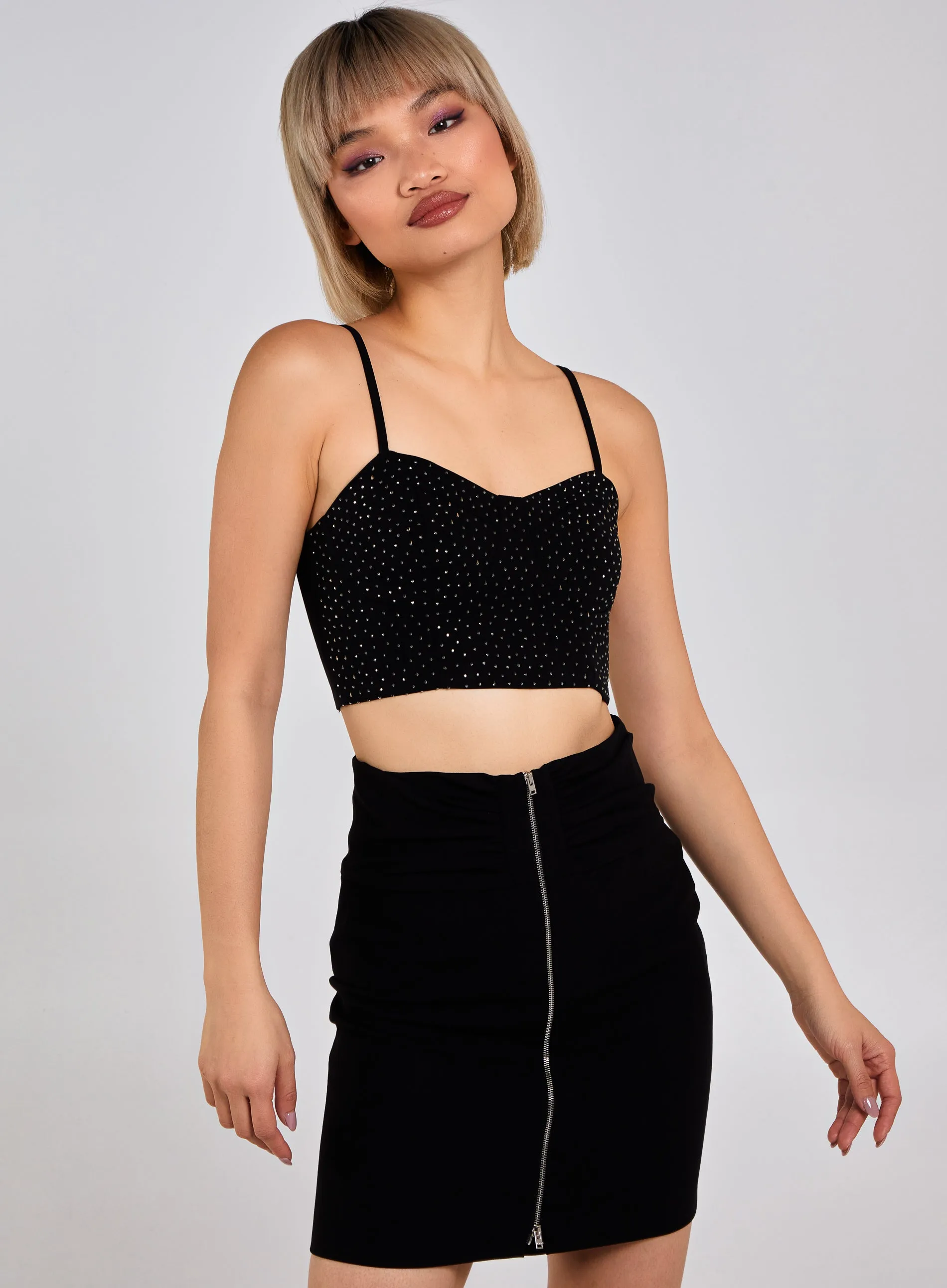 Rhinestone Corset Top