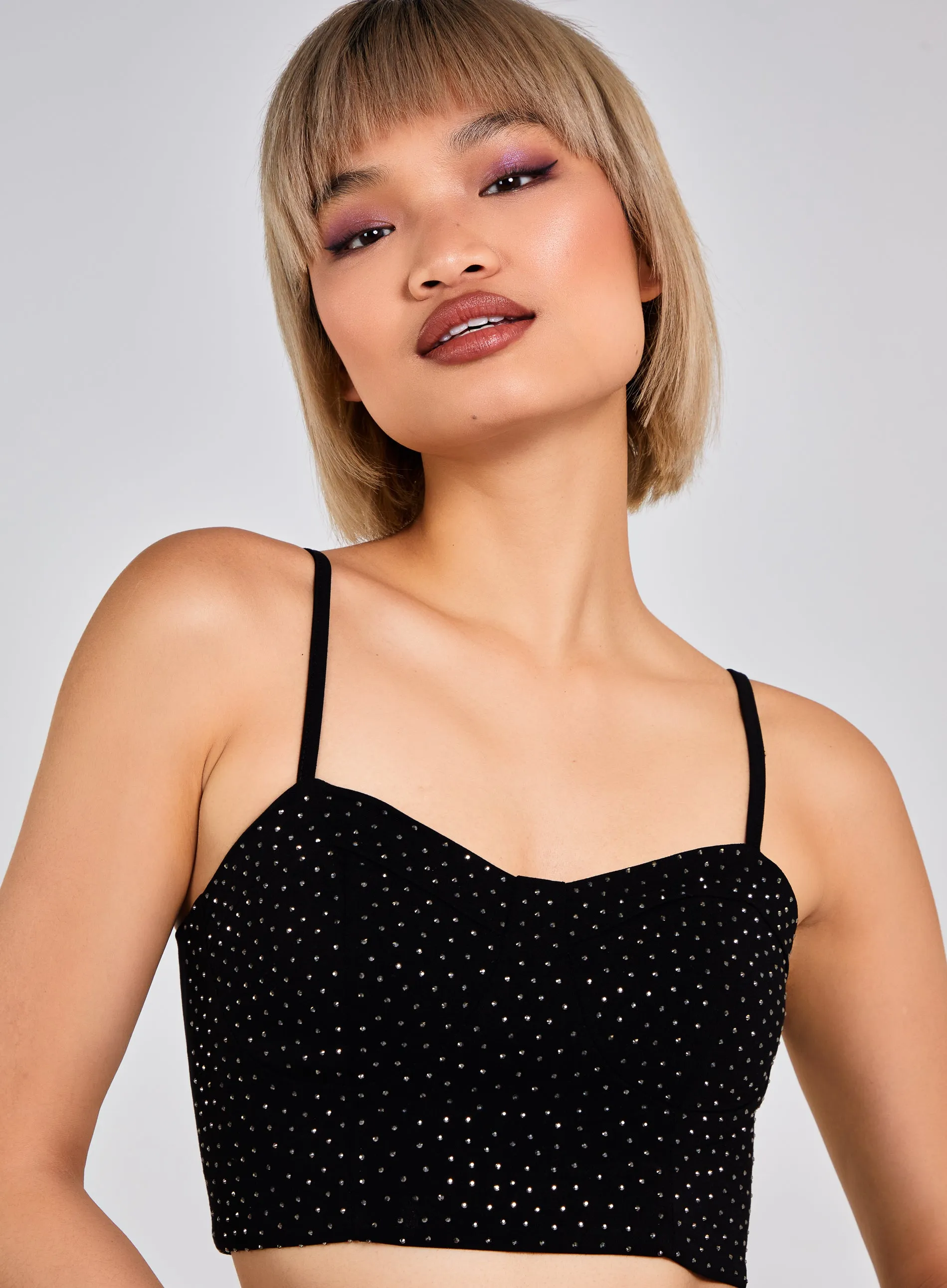 Rhinestone Corset Top