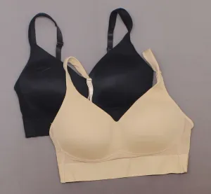 Rhonda Shear 2 Pack Mesh Back Detail Molded Cup Bras Nude/ Black Medium