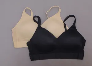 Rhonda Shear 2 Pack Molded Cup Bra With Mesh Back Detail Nude/ Black Plus 2X