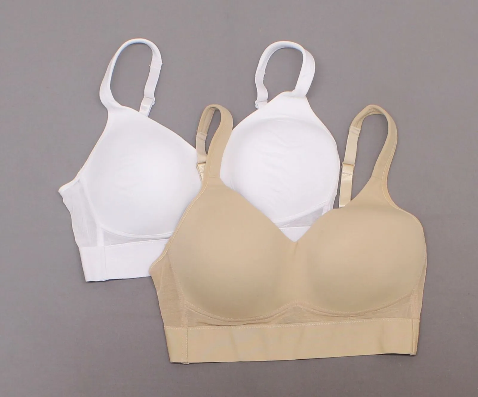 Rhonda Shear 2 Pack Molded Cup Bras With Mesh Back Detail