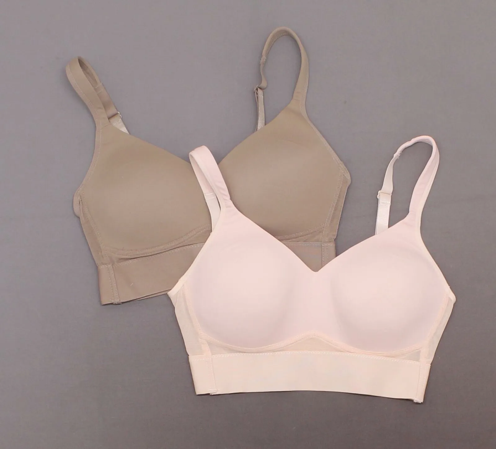 Rhonda Shear 2 Pack Molded Cup Bras With Mesh Back Detail