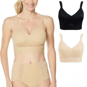 Rhonda Shear 2 Pack Molded Cup Bras With Mesh Back Detail
