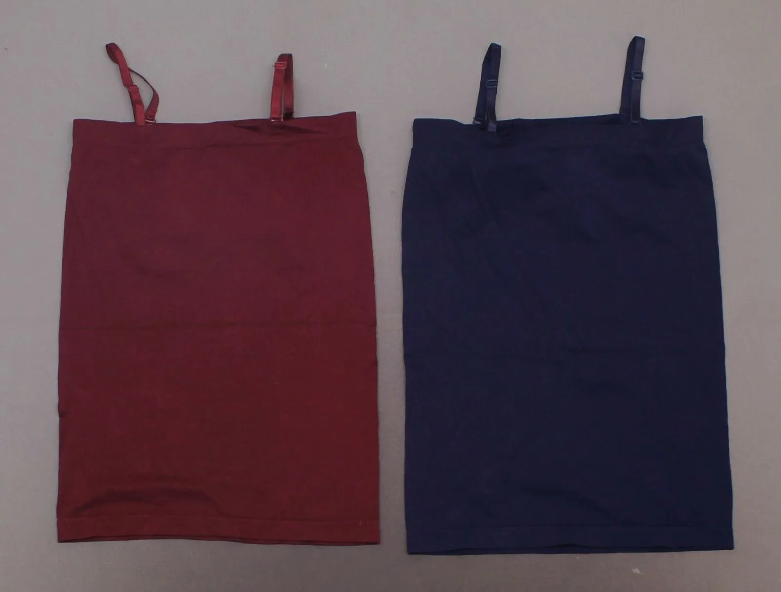 Rhonda Shear Pack Convertible Seamless Bandeau Camis With Shelf Bra Wine Blue XL