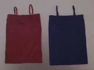Rhonda Shear Pack Convertible Seamless Bandeau Camis With Shelf Bra Wine Blue XL