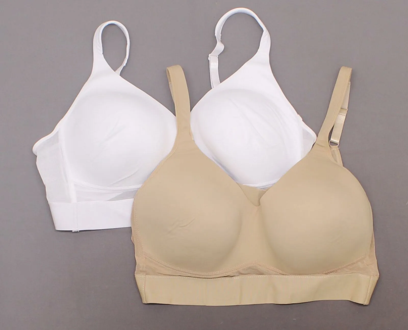 Rhonda Shear Women's Plus Size 2 Pack Molded Cup Bras With Mesh Back Detail
