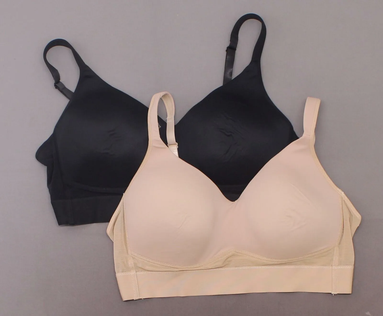 Rhonda Shear Women's Plus Size 2 Pack Molded Cup Bras With Mesh Back Detail