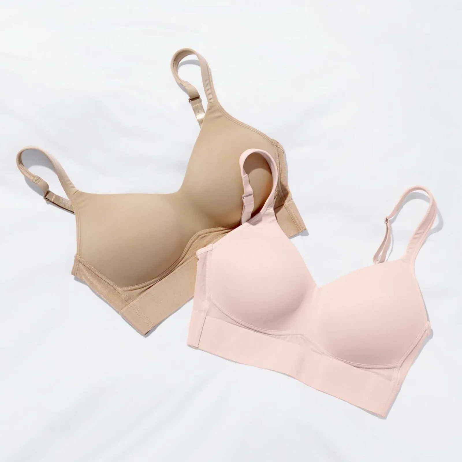 Rhonda Shear Women's Plus Size 2 Pack Molded Cup Bras With Mesh Back Detail